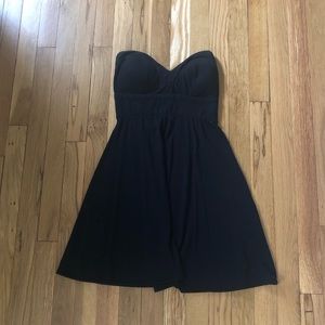 Black strapless dress